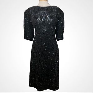 New Years Eve Black Sequined Dress